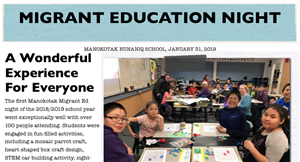 Screenshot of KMO newsletter 